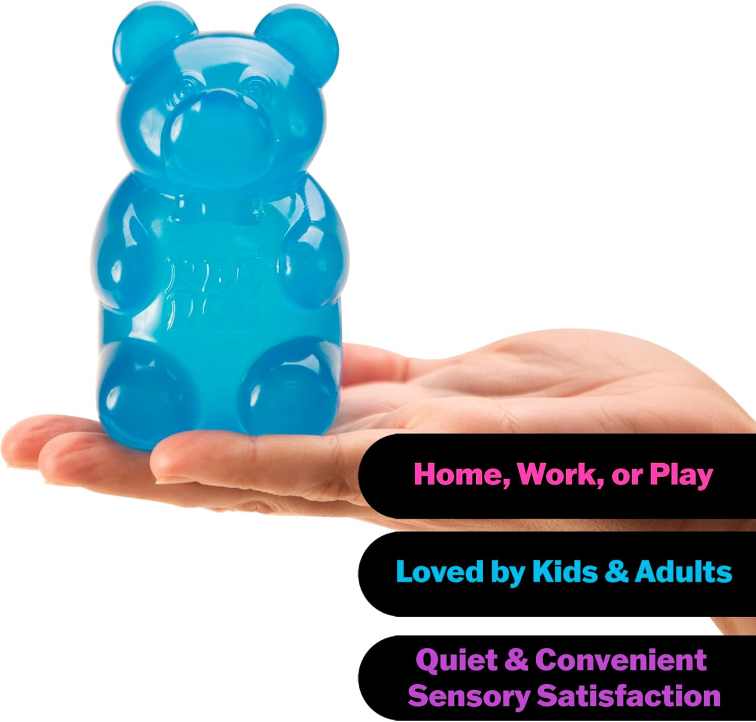 Schylling NeeDoh Gummy Bear - Sensory Fidget Toy with Jelly-Like Filling - 3.5″ Tall - Colors May Vary (Pack of 1) - Image 4