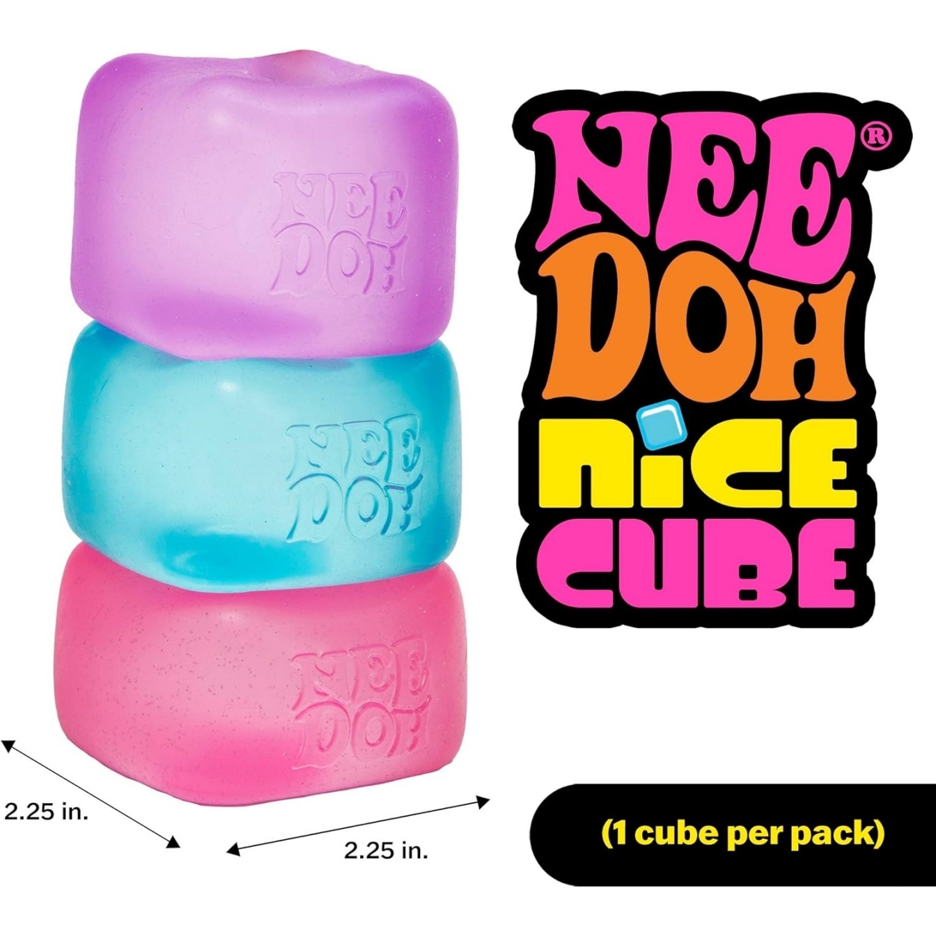NeeDoh Nice Cube - Solid Squish - Purple - Image 4